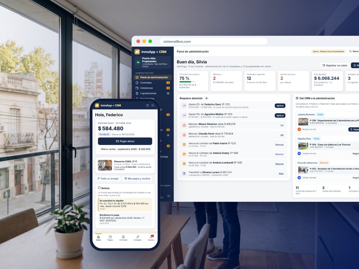 InmoApp + CRM: así se ve el sistema