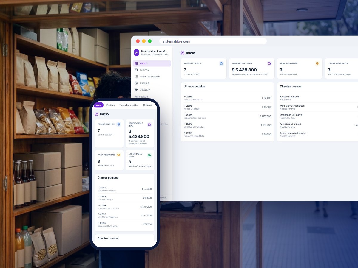 Pedidos y preventa: así se ve el sistema